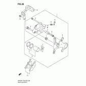 Схема вузла: Задній гальмівний супорт для Suzuki RM125