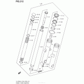 Схема узла: Вилка передней оси (Vl1500L4 E33) для Suzuki VL1500 Boulevard C90