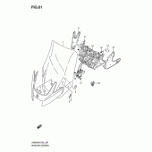 Схема вузла: Вітрове скло (An650a/az) для Suzuki AN650 Burgman (EU analogue of SkyWave)