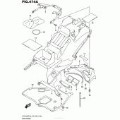 Схема вузла: Rear Fender (Gsx1300Ral6 E03) для Suzuki GSX1300 Hayabusa