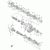 Схема вузла: Трансмісія для Suzuki GSX750 Katana