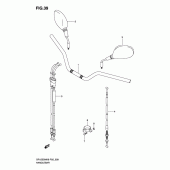 Схема вузла: Кермо & Тросики для Suzuki DR125