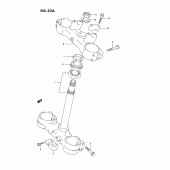 Схема вузла: Рульова траверса (Model p/r/s) для Suzuki RM125