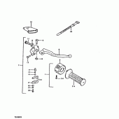 Схема узла: Правый пульт управления рулевой для Suzuki TS250