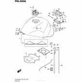 Схема узла: Топливный бак (Gsx1300Ral6 E03) для Suzuki GSX1300 Hayabusa
