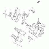 Схема узла: Задний тормозной суппорт для Suzuki DR650 DR650RSE