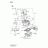 Схема вузла: Головка циліндра для Suzuki RM-Z250