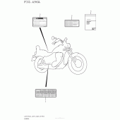 Схема вузла: Інформаційні наклейки (Ls650L5 E03) для Suzuki LS650 Boulevard S40