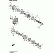 Схема вузла: Transmission (Vzr1800Bzl7 E03) для Suzuki VZR1800 Boulevard M109R BOSS