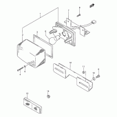Схема вузла: Задній ліхтар (Стоп-сигнал) (Model n/p/r/t/v) для Suzuki GSX250 Across