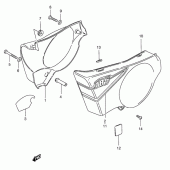 Схема вузла: Бічні панелі (Ts185ery/erk1) для Suzuki TS185