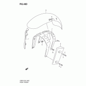 Схема узла: Переднее крыло (Model k1/k2/k3) для Suzuki VZ800 Marauder
