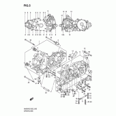 Схема узла: Картер двигателя для Suzuki AN650 Burgman (EU analogue of SkyWave)