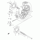 Схема вузла: Заднє колесо (Model y) для Suzuki RM250