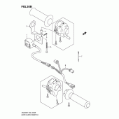 Схема вузла: Ручки з підігрівом (Опція) (An400zk9/zl0) для Suzuki AN400 Burgman (EU analogue of SkyWave)