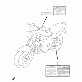 Схема вузла: Інформаційні наклейки (Model s) для Suzuki GSF600 Bandit S
