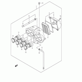 Схема вузла: Повітряний фільтр Suzuki GSF600 Bandit S