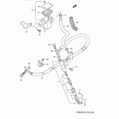 Схема вузла: Задній гальмівний циліндр Suzuki DR650 DR650S