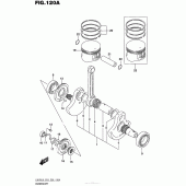 Схема вузла: Колінчастий вал Поршень для Suzuki LS650 Boulevard S40
