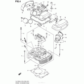 Схема вузла: Передня головка циліндра & Прокладка головки & Свічка запалювання (Vl1500L4 E33) для Suzuki VL1500 Boulevard C90 BOSS