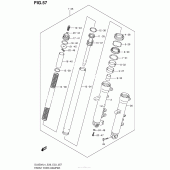 Схема вузла: Вилка передньої осі для Suzuki DL650 V-Strom