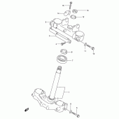 Схема вузла: Рульова траверса (Model t/v/w) для Suzuki RM250