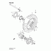 Схема узла: Заднее колесо (Gsf650ual2 e21) для Suzuki GSF650 Bandit S