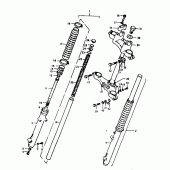 Схема узла: Вилка передней оси для Suzuki TS125