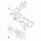 Схема вузла: Задній гальмівний супорт для Suzuki DR250