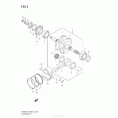 Схема вузла: Колінчастий вал & Поршень для Suzuki AN400 Burgman (EU analogue of SkyWave)