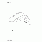 Схема узла: Переднее крыло (Gsf650sl1 e21) для Suzuki GSF650 Bandit S