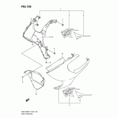 Схема узла: Передний боковой обтекатель (Gsx1300rl1 e19) для Suzuki GSX1300 Hayabusa