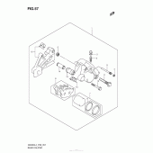 Схема вузла: Задній гальмівний супорт для Suzuki GW250 Inazuma
