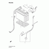 Схема вузла: Акумулятор (Sfv650ak9/uak9/al0/ual0) для Suzuki SFV650 Gladius