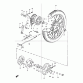 Схема узла: Заднее колесо для Suzuki TU125