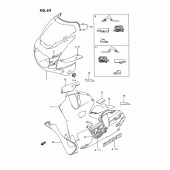 Схема вузла: Передній обтічник (Model r m18) для Suzuki GSX-R750