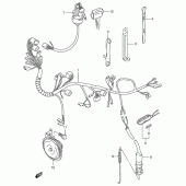 Схема вузла: Електропроводка Suzuki TS125