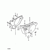 Схема вузла: Бічні панелі (Ts250ert e18, e22, e24) для Suzuki TS250