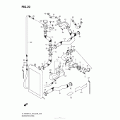Схема узла: Патрубок системы охлаждения (Vl1500Btl3 E03) для Suzuki VL1500 Boulevard C90T B.O.S.S