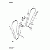 Схема узла: Цепь ГРМ & Натяжитель & Успокоитель для Suzuki VZ800 Intruder M800/ Boulevard M50