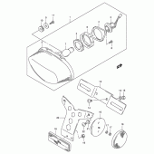 Схема вузла: Задній ліхтар (Стоп сигнал) для Suzuki XF650 Freewind