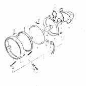 Схема вузла: Фара (E15, E17, E18, E21, E22, E25, E34) для Suzuki DR400
