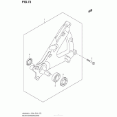 Схема вузла: Задній важіль (Маятник) для Suzuki AN400 Burgman (EU analogue of SkyWave)