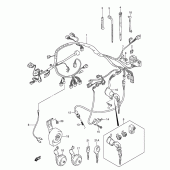 Схема вузла: Електропроводка (Model y/k1/k2) для Suzuki VL1500 Intruder LC