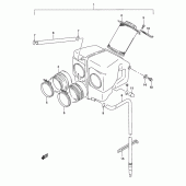 Схема узла: Воздушный фильтр для Suzuki GS500