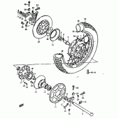 Схема вузла: Заднє колесо (Gs1000c, n) для Suzuki GS1000