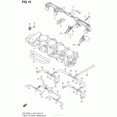 Схема вузла: Throttle Body Hose/Joint (Gsx-R600L4 E33) для Suzuki GSX-R600