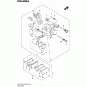 Схема узла: Задний тормозной суппорт для Suzuki GSX-R750