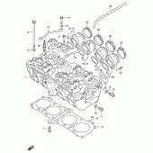 Схема вузла: Головка циліндра (Model p/r) для Suzuki GSX-R1100