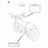 Схема вузла: Наклейки (Model v/w/x/y) для Suzuki TU250